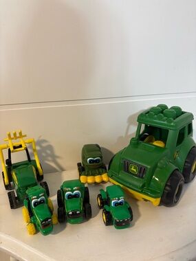 Lot of John Deere Farm Tractors Vehicles Toys